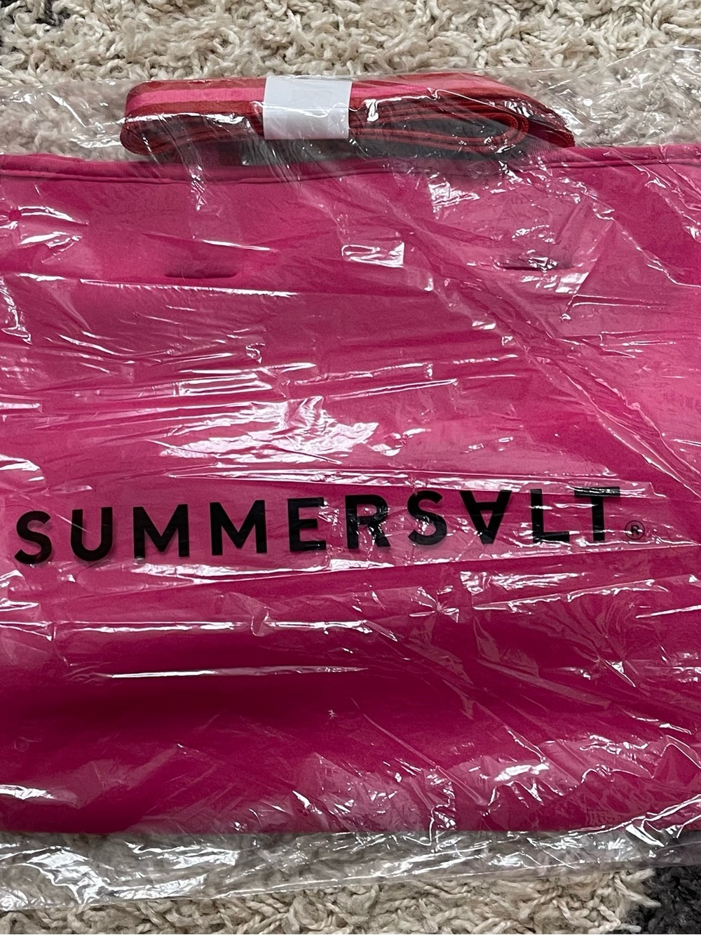 summersalt Bright Pink Tote with Black Logo